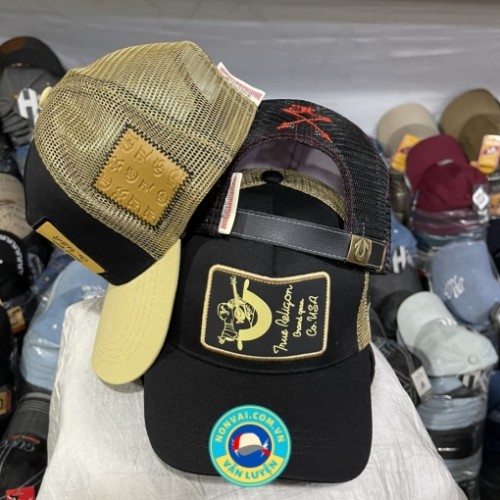 ( MUA 1 TĂNG 1 khác ) Mũ Lưỡi Trai NAM Nữ - Nón Ông Địa TRUE RLGN Phối Màu Vuông Lưới Phù Hợp Với Người Chơi cao cấp